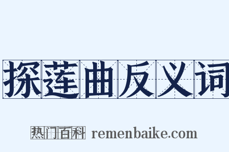 探莲曲反义词是什么意思的图片